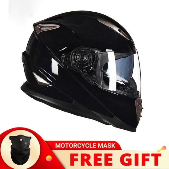 Casque Moto Intégral Bluetooth - Homologué ECE/DOT - Double Visière Anti-buée - Taille S à XXL (55-64 Cm) - Inclut Bluetooth Et Gants