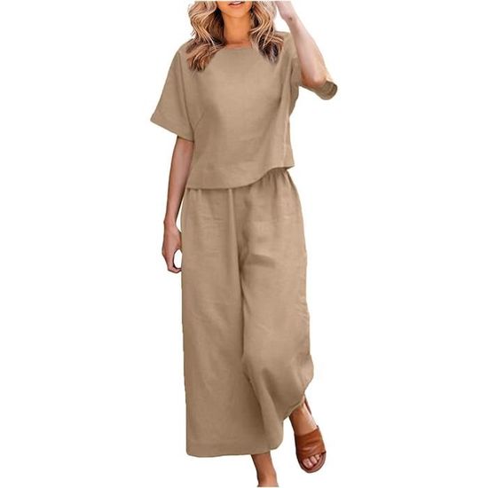 Ensemble T-Shirt Et Short pour Hommes - Décontracté - Polyester
