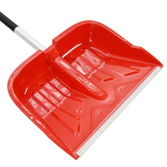 Lot De 2 Pelles à Neige Sans Manche 38x47,5 Cm - Lame Plastique, Bord Aluminium - Pour Déneigage Facile
