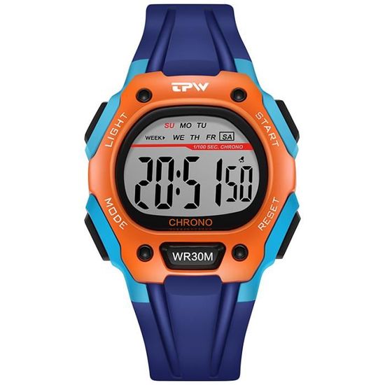 Montre Numérique Sport Enfant SHINEHUA - Cadran LED, Bracelet Silicone Confortable, Idéale Pour Le Sport Et Le Quotidien