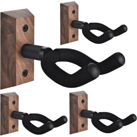 Donner Support Mural Pour Guitare Noir, Accroche Guitare Mural, Accroche Guitare