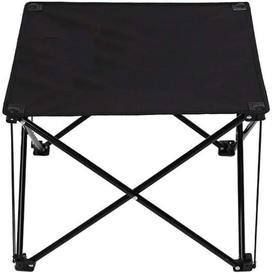 Tabouret Pliant Portable FuxFuis - 500g Ultra Léger - Tissu Oxford Noir - Pour Camping, Randonnée, Pêche, Plage - 2