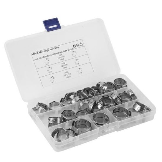 120 Anneaux De Sertissage En Acier Inoxydable Pour Raccords PEX 3/8" - Pour Plomberie Et Chauffage