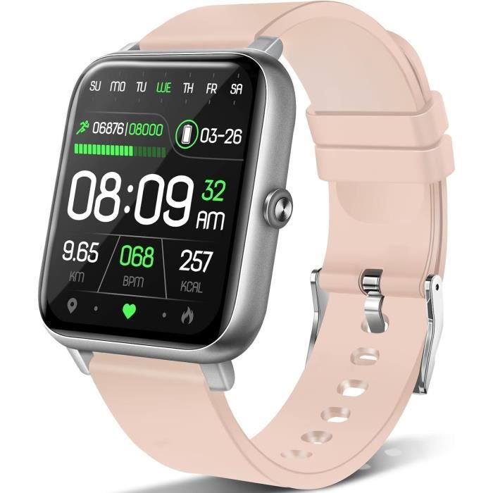 Montre Connectée Welly Merck Noire - Écran Tactile, Tracker Fitness, Podomètre - Compatible Android - Neuf (boîte Ouverte)