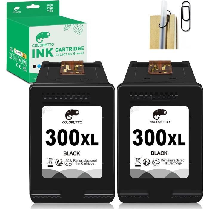 300 XL Noir Cartouches d'encre Remanufacturées pour HP 300XL pour HP ...