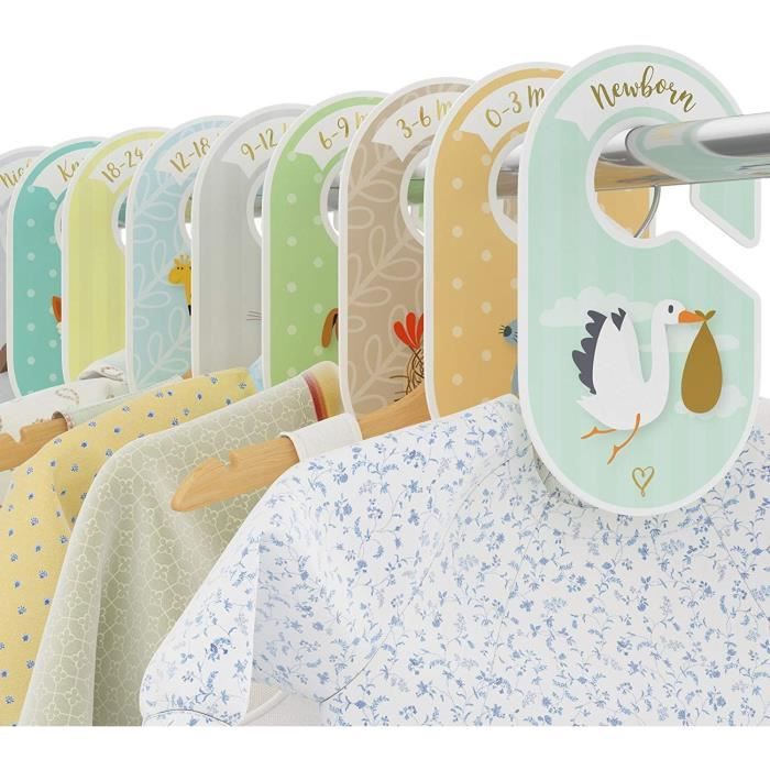 Separateurs De Penderie Puericulture 18 Organisateurs D Armoire Bebe Par Type Ou Par Age Motifs Animaliers Unisexe Cdiscount Puericulture Eveil Bebe