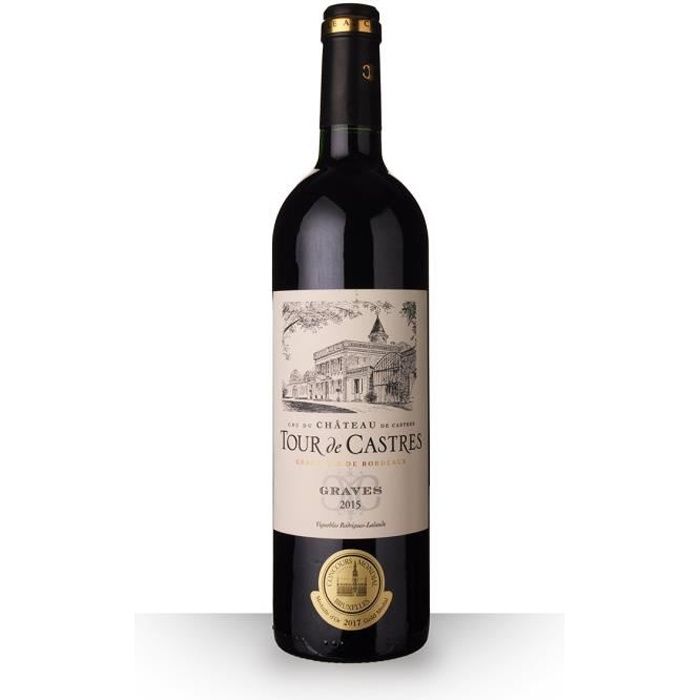 Château Tour de Castres 2015 AOC Graves - 75cl - Vin Rouge