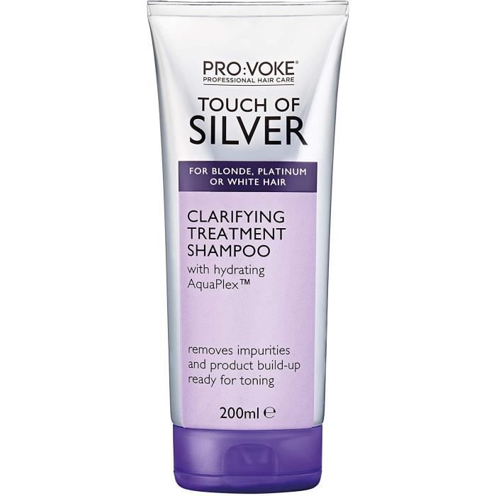 Shampooings PRO: VOKE Shampooing Clarifiant Touch of Silver pour Cheveux Blonds, Platine, Blanc ou Gris 200 ml 851001