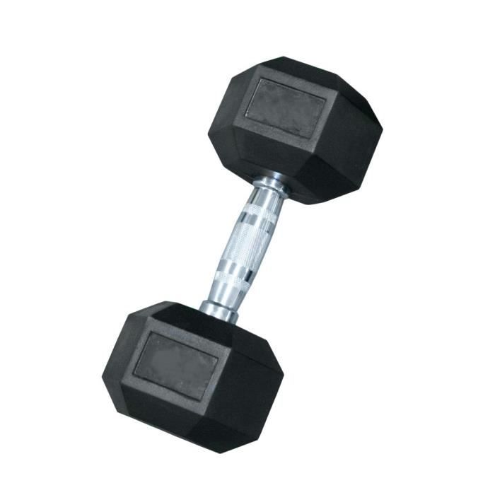 Haltère hexagonal Leader Fit 25kg - noir - TU