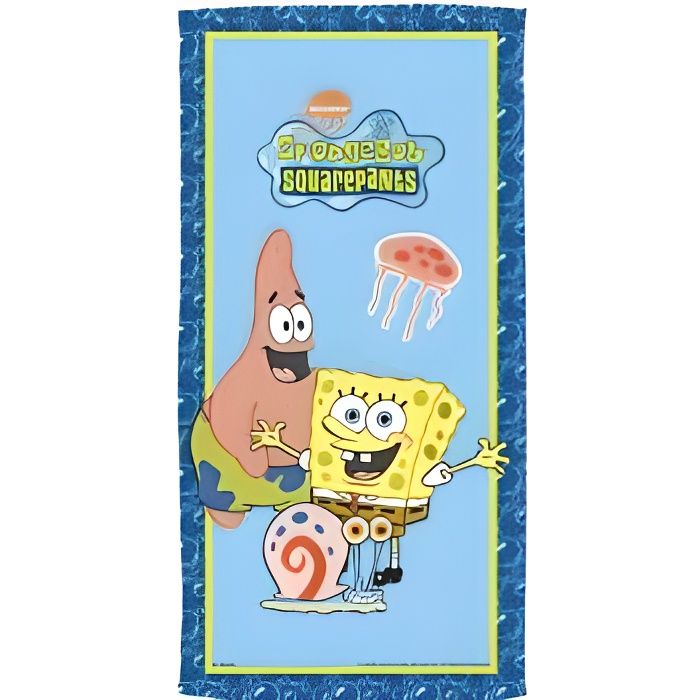 Serviette de plage ou drap de bain Bob l'Eponge