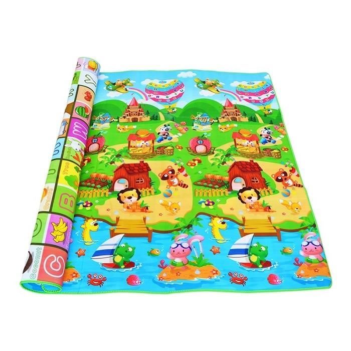 Tapis d'éveil,0.5cm épaisseur enfants tapis bébé tapis de jeu doux EVA mousse Double face modèles enfant - Type Farm-180CM X 120CM