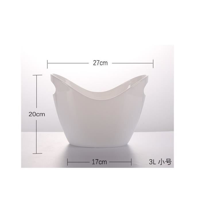 Grand seau à glace Transparent Portable réfrigérateur bière Champagne vin seau glace Grain seau barre couvercle gain de *DE15422