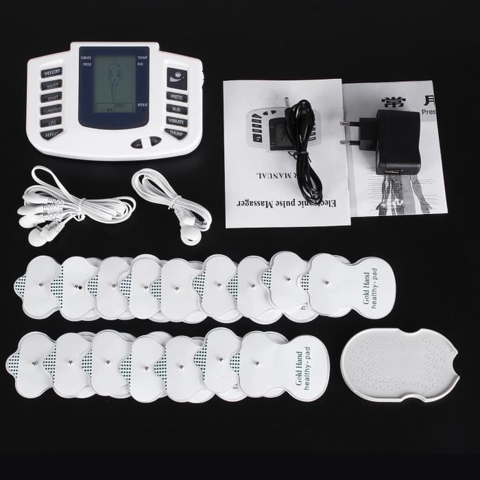 Electrostimulation Tens 16 Électrodes 8 Modes Acupuncture Muscle Relax EU Plug