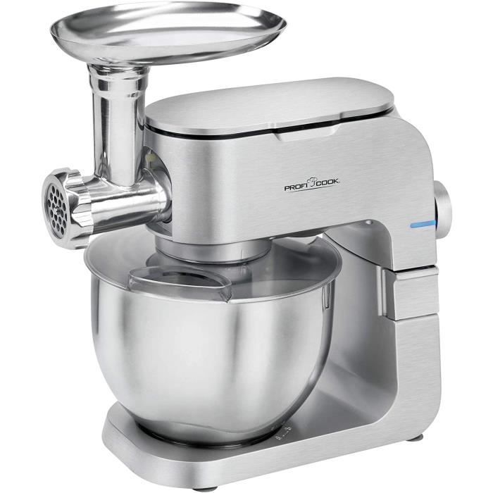 BOL PROFI COOK PC-KM 1151 - Robot 2 en 1 multifonctions - avec hachoir à viande - 8 vitesses - 6,5 L Bol - Avec accessoir1204