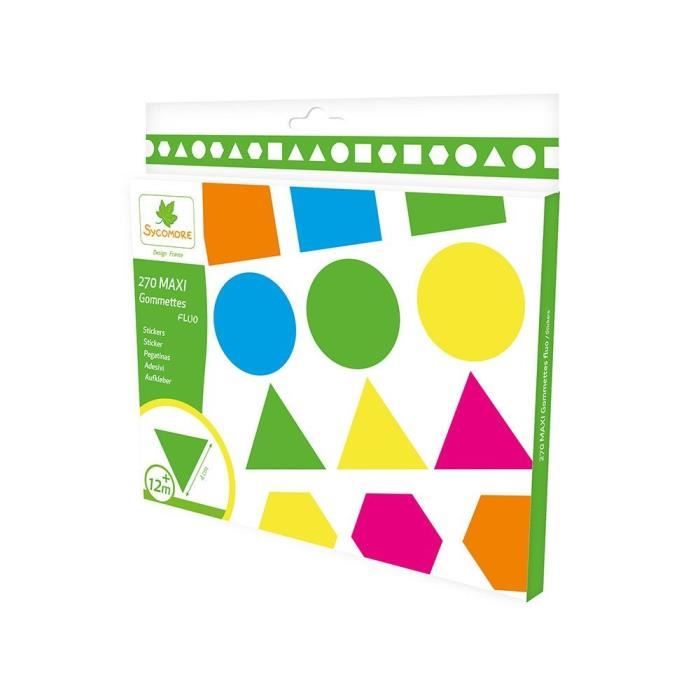 SYCOMORE -POCHETTE PM MAXI GOMMETTES FLUO