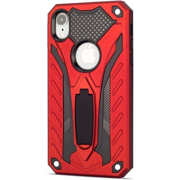 Coque pour iPhone XR, Antichoc TPU+PC Cas Anti-Rayures Couverture Arrière d'orW8636