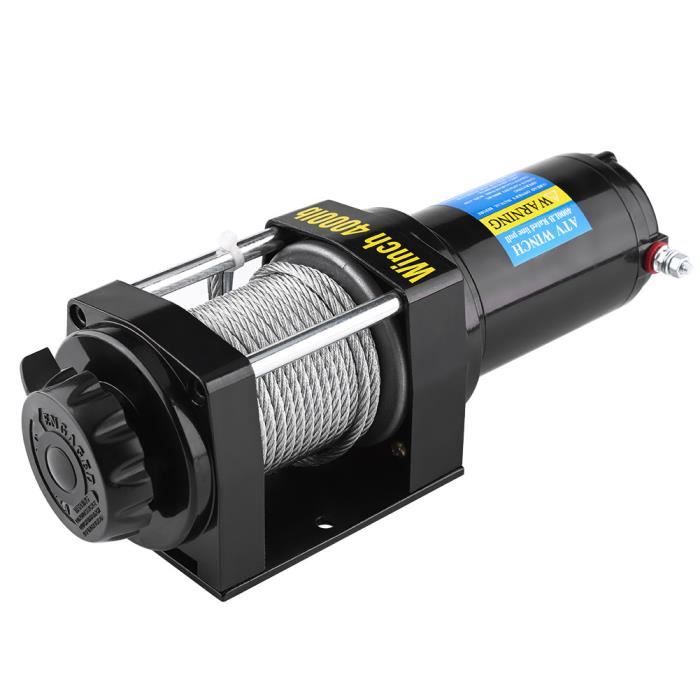 ARRIVEE Treuil électrique de bateau Quad Bike ATV - câble d'acier 12V 4000lb WINCH 12V