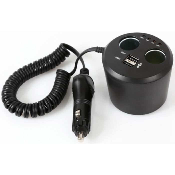 Multiprise Allume-cigare 12V/24V Avec Ports USB - Adaptateur Voiture - Marque Fan2shop - Neuf