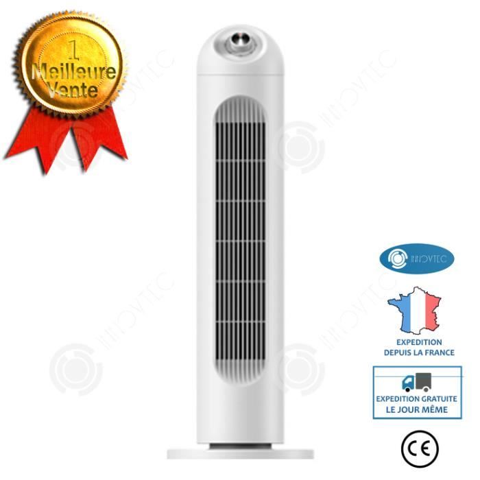 INN® Ventilateur de tour ménage tridimensionnel ventilateur électrique blanc de taille moyenne ventilateur de tour de ménage ventila