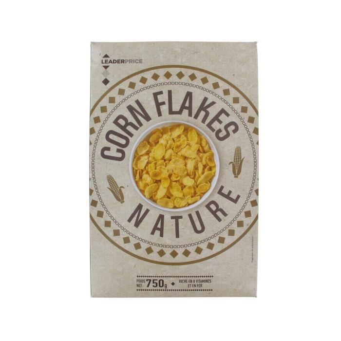 Céréales corn flakes nature Leader Price - 750g