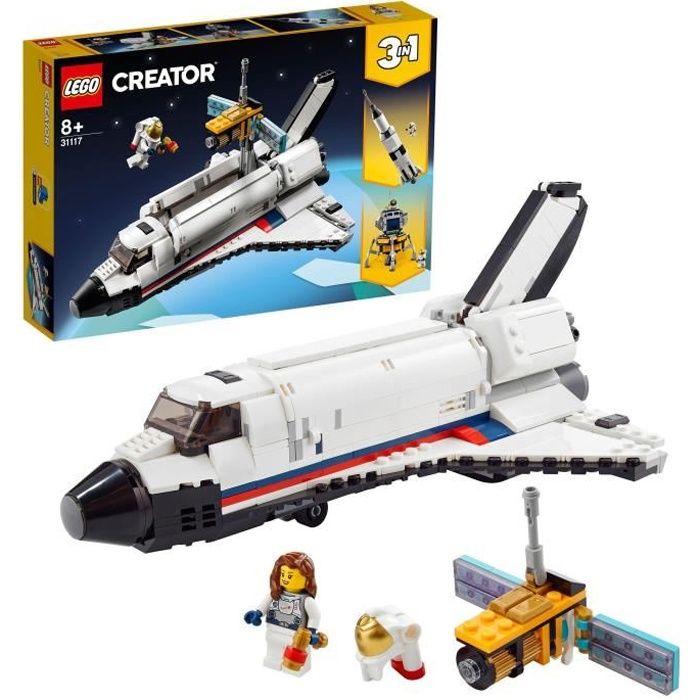 LEGO® 31117 Creator 3-en-1 L'aventure en navette spatiale jouet Fusée Enfant et Atterrissage Lunaire – Construction de Véhicules