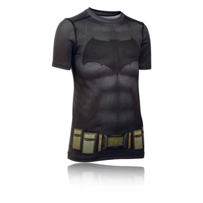 Under Armour Batman Running T-Shirt Manche Courte Noir Garçon