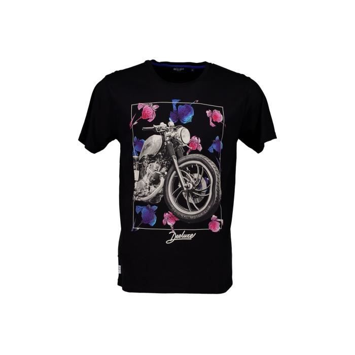 DEELUXE T-shirt imprimé moto floral REFINED Black