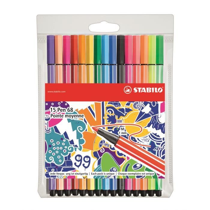 STABILO 15 stylos-feutres -Individual just like you- - Point 68