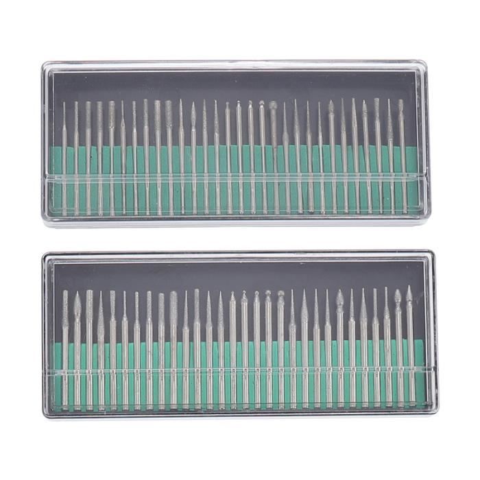 60 pièces forets de haute qualité diamant bits Kits accessoires de meulage LIME A ONGLES - POLISSOIR - BLOC BLANC - PIERRE PONCE