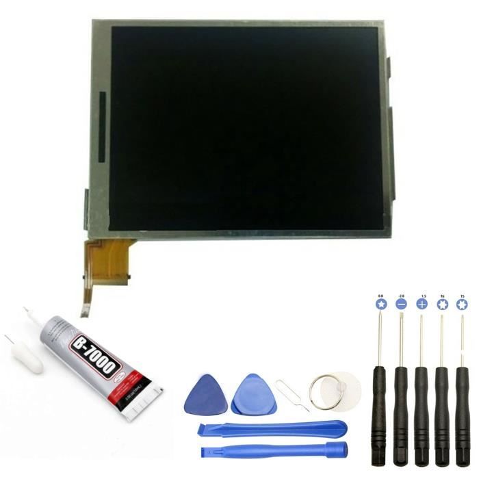 Visiodirect® Ecran LCD BAS compatible avec Nintendo 3DS XL + Kit outils + Colle B7000 Offerte