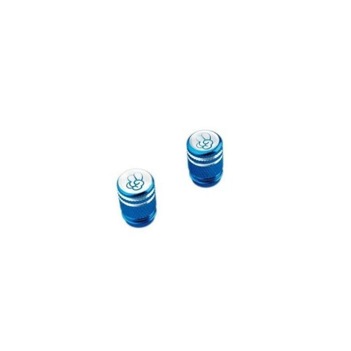 Paire de bouchon de valve Vicma TOO COOL bleu pour moto scooter 510AZ