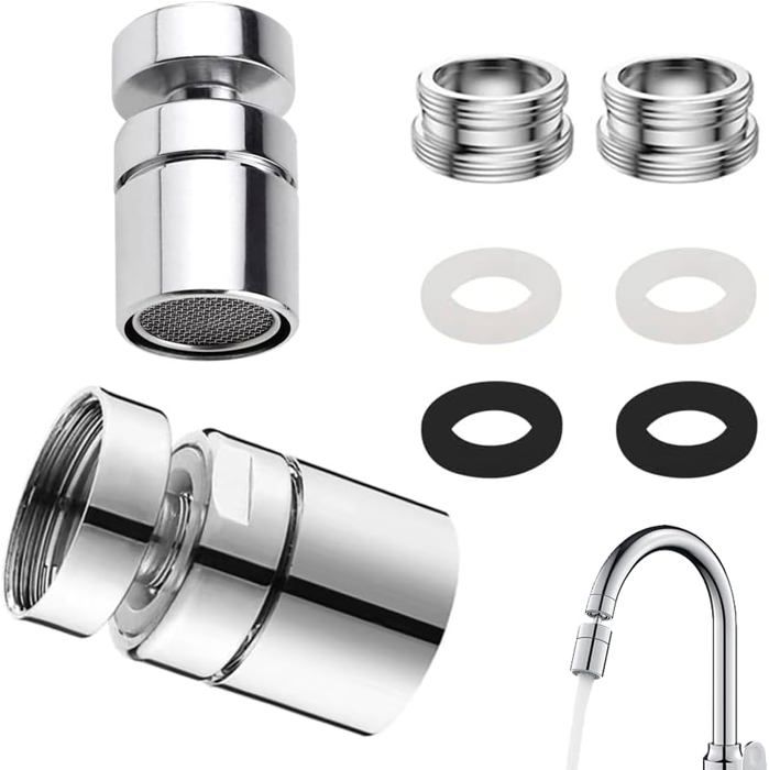 Lot De 2 Réducteurs Filetage 3/8" Mâle X 1/2" Mâle - Acier Inoxydable