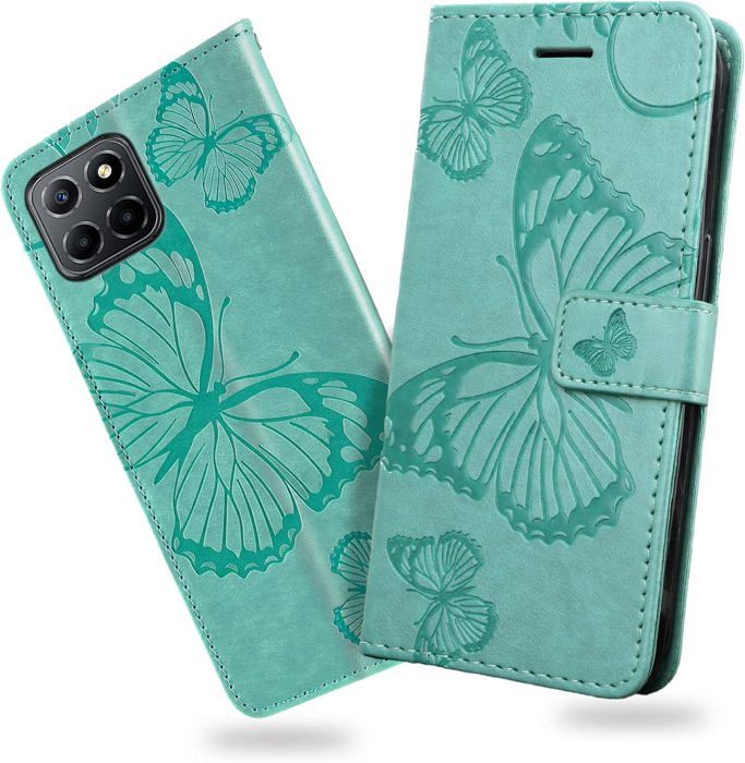 Étui Portefeuille Huawei Honor View 10 - Tissu Oxford & Cuir PU - Rabat Magnétique - Porte-cartes