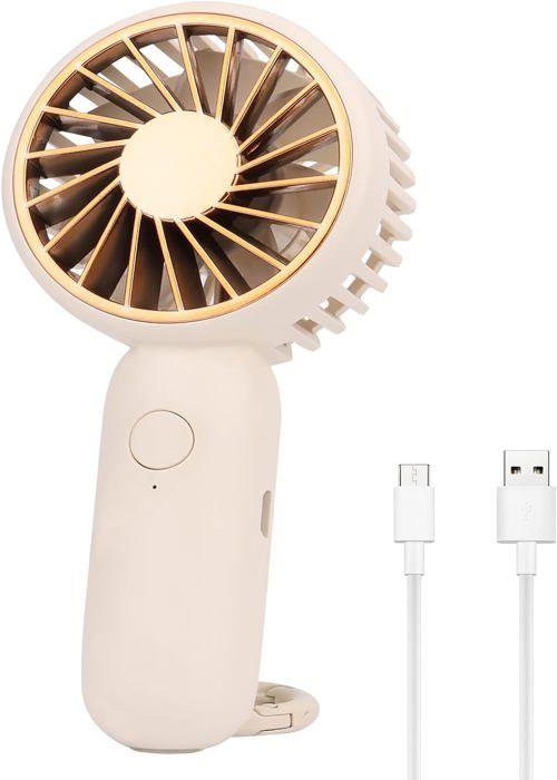 Mini Ventilateur avec Cochet USB Ventilateur de Poche Portable 3 Vitesse Réglable Mini Fan Blanc - Nobrand