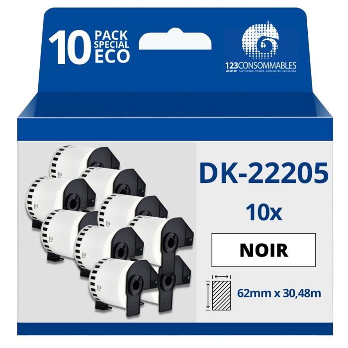 Support Rouleau à étiquettes Vhbw Pour Brother DK-22205 – Noir, Universel, Facile à Installer
