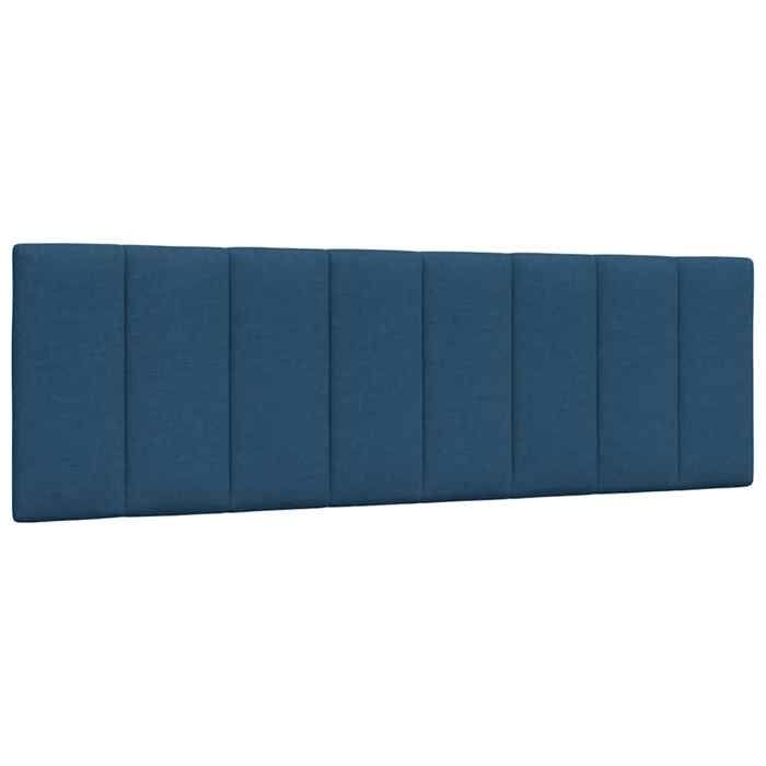 vidaXL Coussin de tête de lit bleu 160 cm tissu 4019176