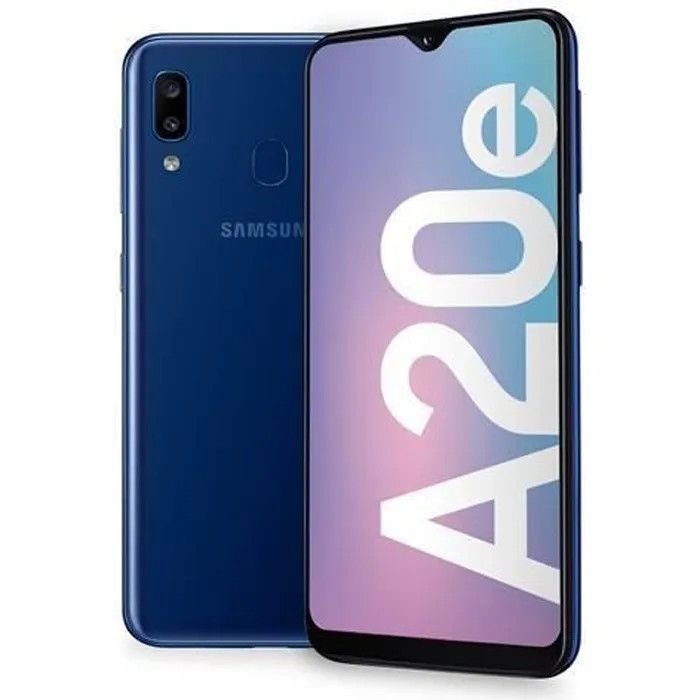 Smartphone - SAMSUNG - Galaxy A20e SM-A202F - 4G Dual SIM (Couleur: Bleu - Capacité de stockage: 32GB)