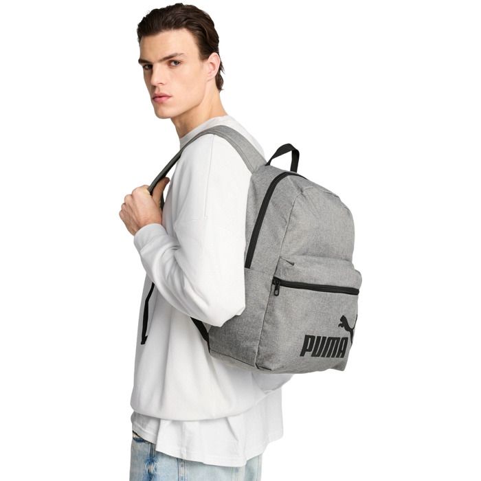 PUMA Sac à dos gris pour femme et homme - Phase Backpack III Medium Gray Heather 296851