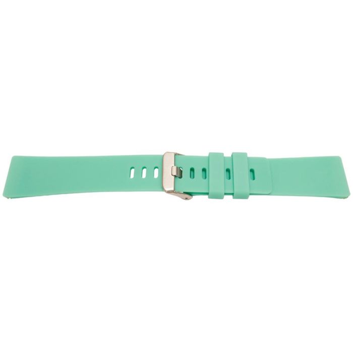 Bracelet pour montre connectée - MY-MONTRE - Fitbit Versa/Versa 2 - Silicone - Turquoise - Boucle acier sablé