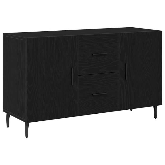 ESTINK® Buffet bas contemporain - Armoire Polyvalent - pour Cuisine/Salon - Noir Chêne100x36x60 cm - en bois dingénierie @@811