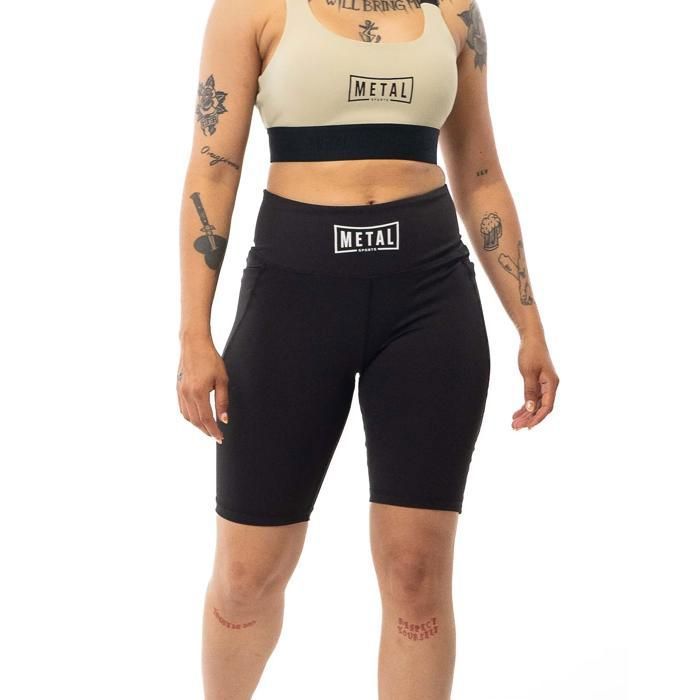 Short de compression femme Metal Boxe - noir