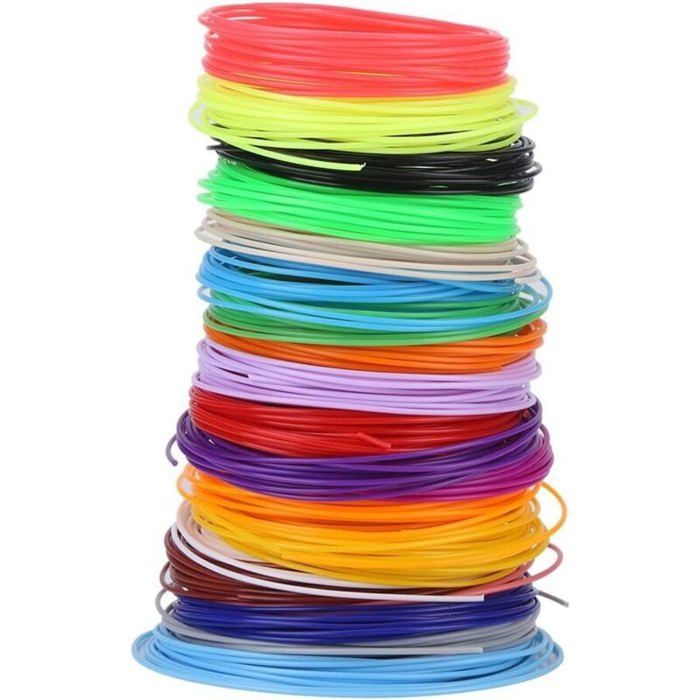 20 Couleurs Filament de Recharges 3D pour Stylo 3D Basse Température et 3D dImprimante en Matériel de PCL 1.75mm H517