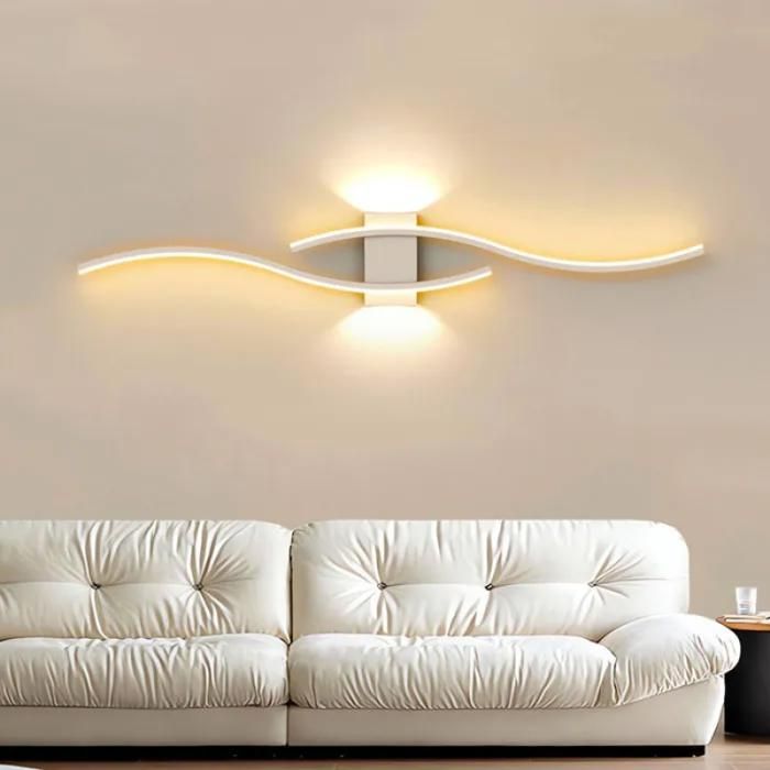 Lampe murale LED en aluminium - Lumière chaude 3000K 27W 220V - Blanc 89x14x5 5cm pour salon chambre et couloir LUSTRE