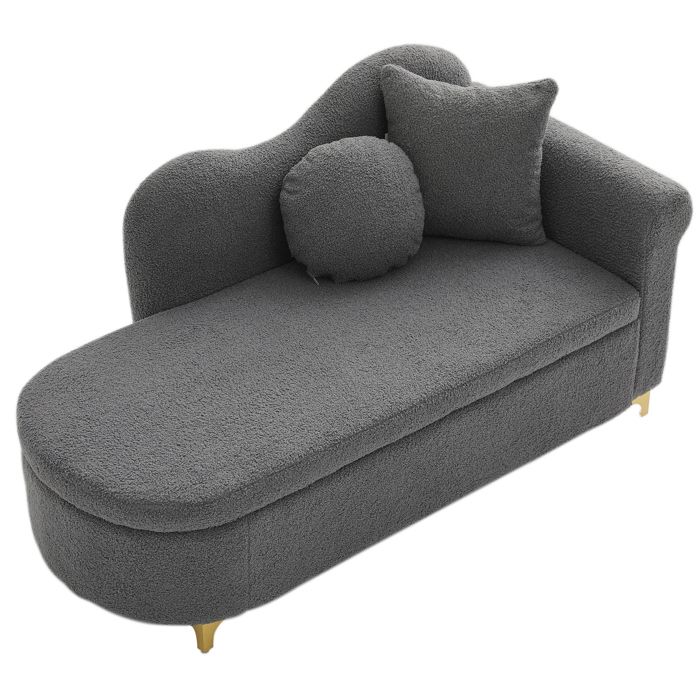 Fauteuil-lit - Canapé 1 Place - Chaise Longue - 2 Coussin - Réglable - Rangement - 134 cm