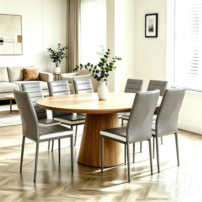 VIVOLILV Chaises - Lot de 6 chaises de salle à manger ROMANE rembourré avec revêtement à laspect cuir - Pour Cuisine Salon