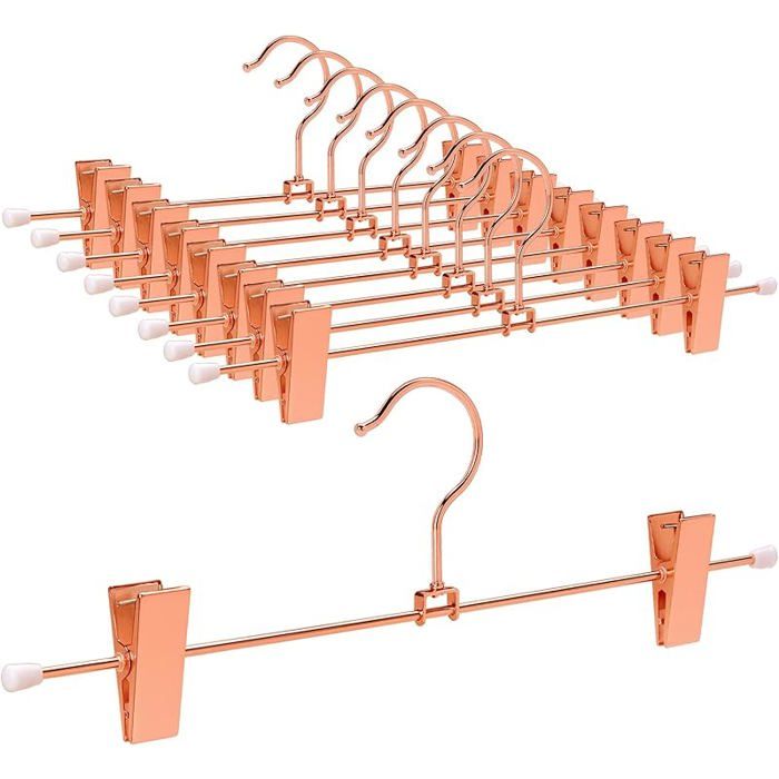 Lot de 10 Cintres en Fer Métal Cuivre Rouge Or Rosé 30cm pour Pantalons Jupes Chaussettes 10pcs 30cm Cuivre CINTRE