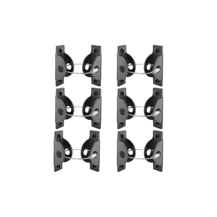 Sangles Anti-Basculement Métal – 6 Kits Sécurité Meubles pour Étagères & Commodes