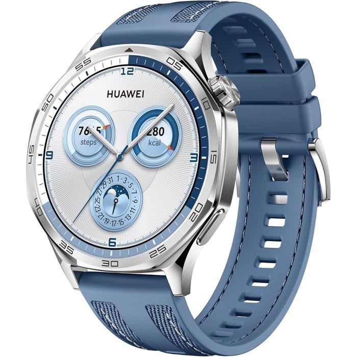 Huawei Watch GT 5 46 mm Montre Connectée GPS Santé Course & Cyclisme Autonomie 14 Jours iOS Android Bleu