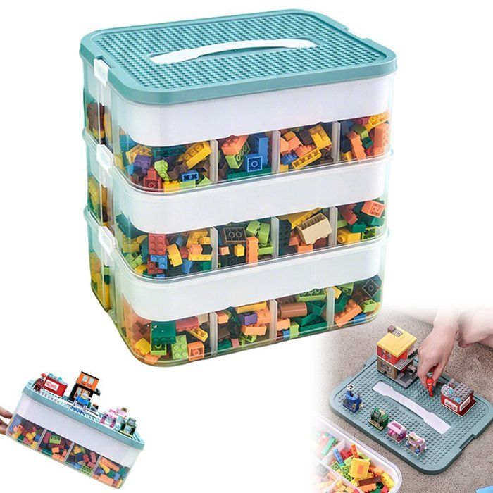 Boîte de stockage de jouets pour enfants empilable et séparable idéale pour le stockage dans la chambre à coucher ou dans la salle