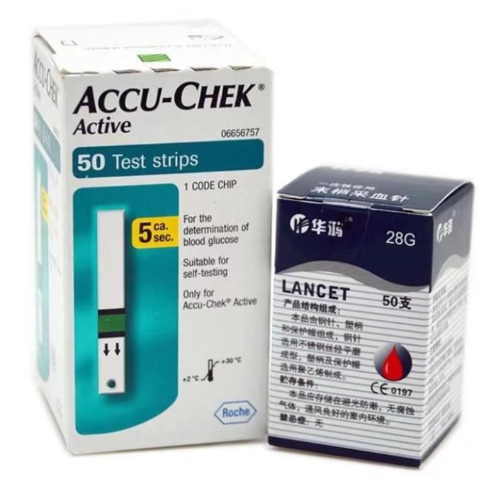 AccuChek Active Test Strips 50's + Lancets 50's Cdiscount Informatique